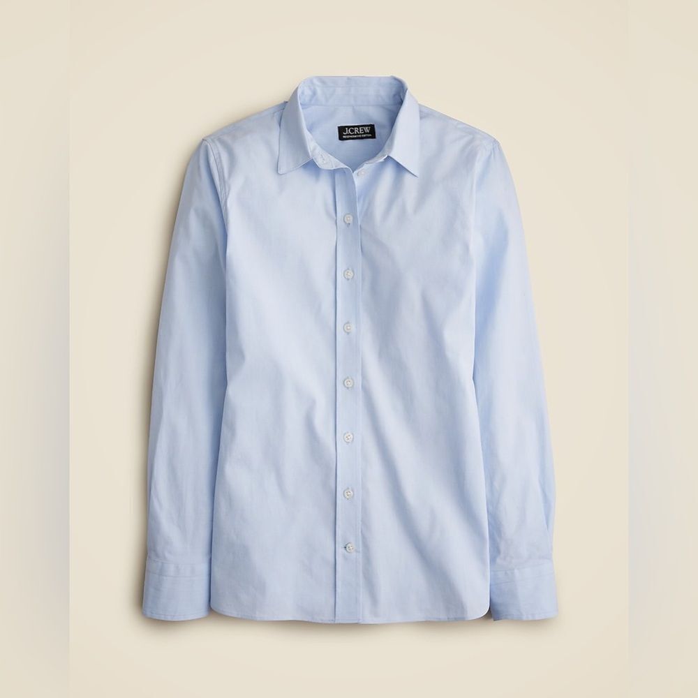 NWT J CREW Wren slim shirt in stretch cotton poplin in Blue Eoe - Picture 7 of 9